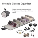 stylish sunglasses organizer leather finish