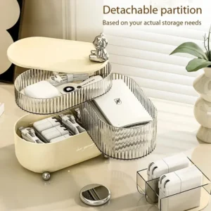 rotating makeup storage organizer large capacity