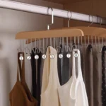 wooden hanger with 8 hooks space saver