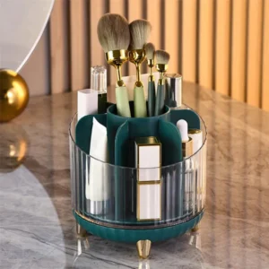 360 rotating brush and lipstick organizer