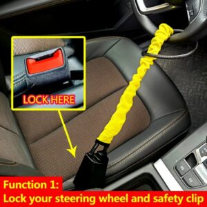Universal Anti-Theft Steering Wheel and Seat Belt Lock – Secure Car Locking Device