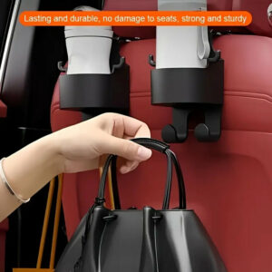 1pc Multi-Functional Car Seat Back Hook, 2-in-1 Cup Holder