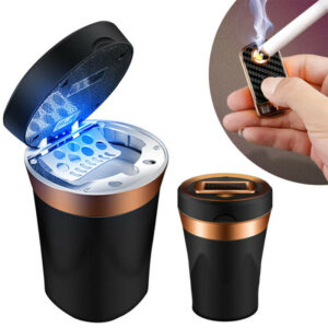 Car Ceramic Ashtray With Detachable Solar Energy Lighter