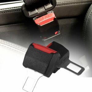 Double Buckle Seat Belt Clip Black And Red
