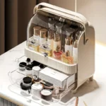 acrylic door cosmetic organizer clear box