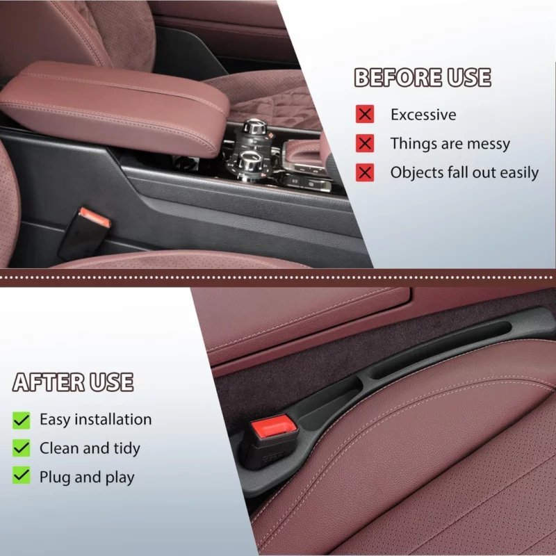 black pvc seat gap filler strip for car interior