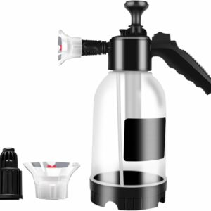 2L Snow Foam Pump Sprayer with Replacement Nozzle – Multipurpose Hand Pressure Foam & Water Sprayer for Car Wash & Garden Watering