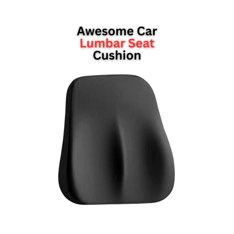Car Lumbar Seat Cushion – Extra Large Ergonomic Back Support Pillow for Comfortable Driving Office Use 1