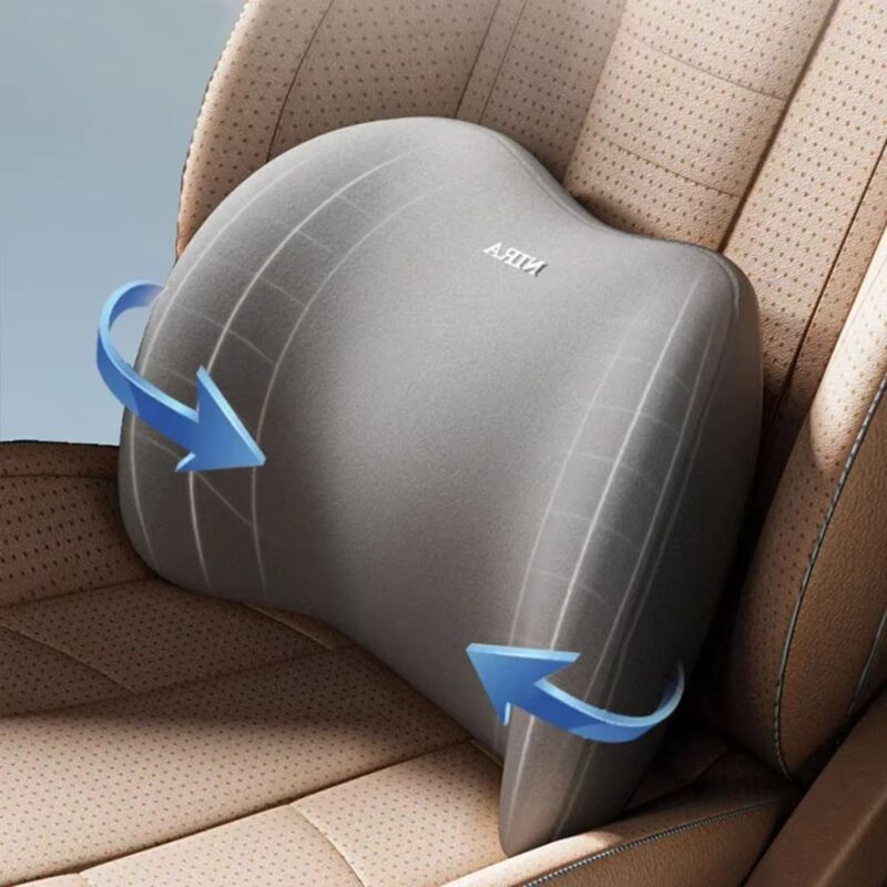 Car Lumbar Seat Cushion – Large Size Orthopedic Back Support Pillow for Driving Office Chair 2