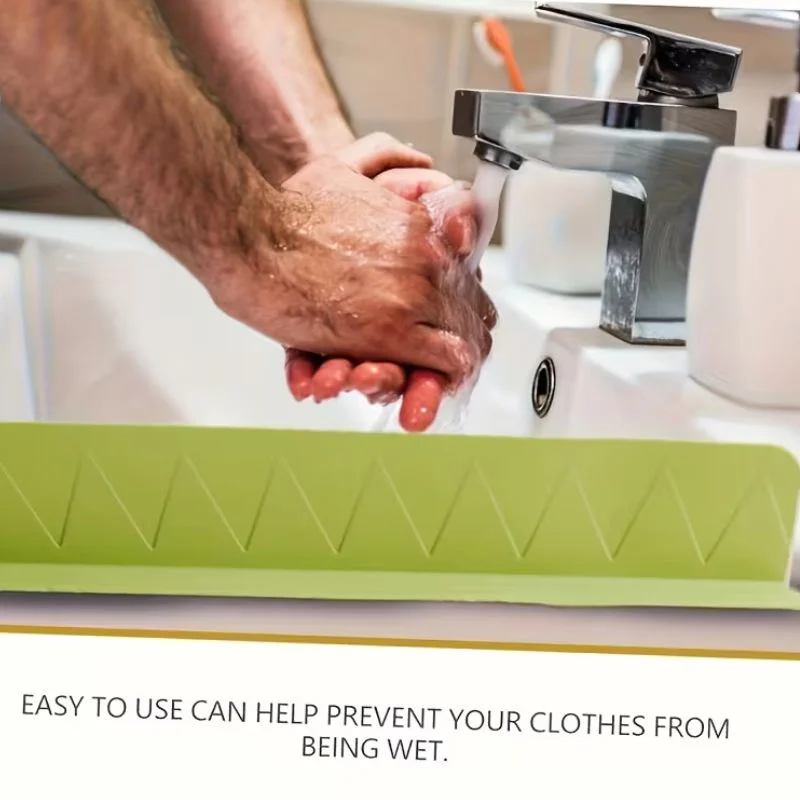 Silicone Sink Water Splash Guard – Flexible Countertop Barrier for Kitchen & Bathroom