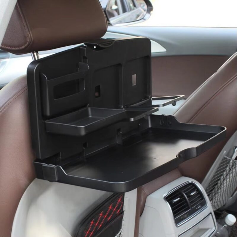 Car Seat Back Folding Table Tray with Cup Holder 4