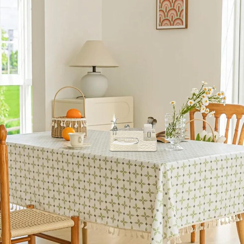 ceramic rabbit tissue organizer for home