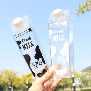 acrylic milk and juice bottle random print