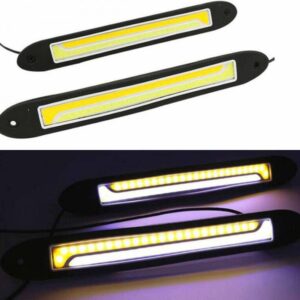 2pcs LED Car Daytime Running Light DRL Driving Turn Signal Fog Lamp White Amber