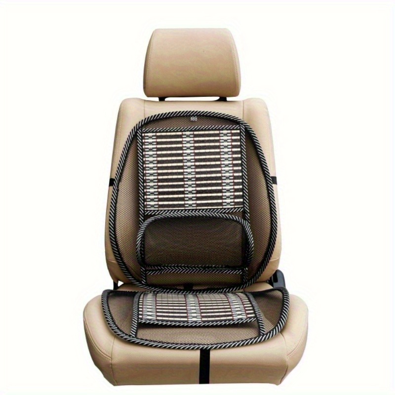 Bamboo Mesh Car Seat Lumbar Back Support 2 breathable bamboo mesh back support for car