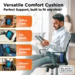 ergonomic back rest cushion with cooling gel