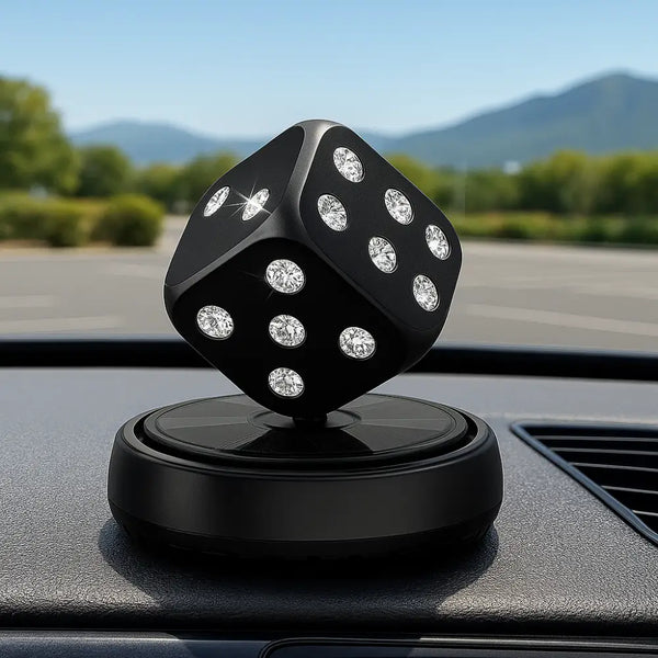crystal dice car solar fragrance diffuser