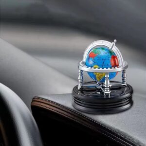 solar car air freshener rotating globe shape