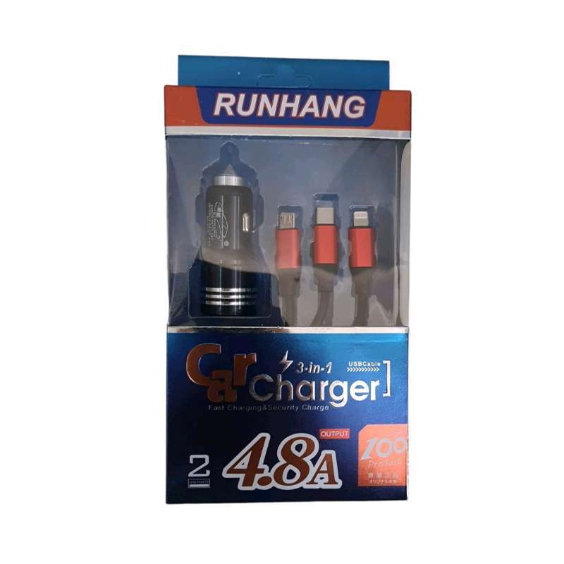 3 in 1 Dual Port Car Charger