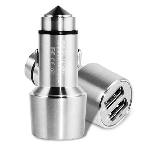 Metal High Speed Dual Port USB Car Charger Adapter