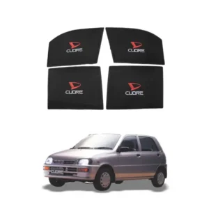 Daihatsu Cuore High Quality Sun Shade with Logo 4Pcs – Black – 2002-2012