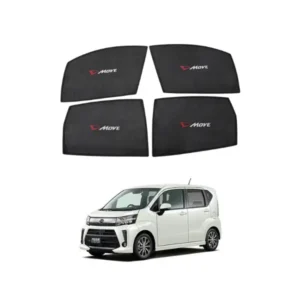 Daihatsu Move High Quality Sun Shade with Logo 4Pcs – Black – 2014-2018