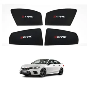 Honda Civic High Quality Sun Shade with Logo 4Pcs – Black – 2022-2026