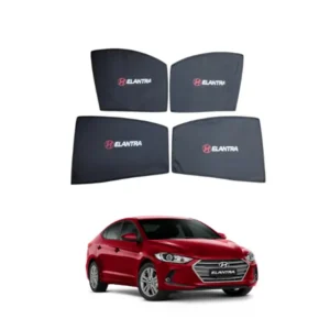 Hyundai Elantra High Quality Sun Shade with Logo 4Pcs – Black – 2021-2022