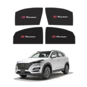 Hyundai Tucson High Quality Sun Shade with Logo 4Pcs – Black – 2018-2023