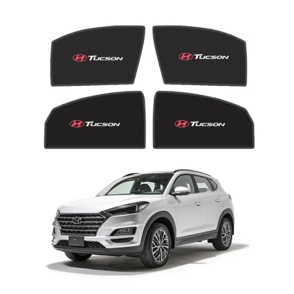 Hyundai Tucson High Quality Sun Shade with Logo 4Pcs E28093 Black E28093 2018 2023 1