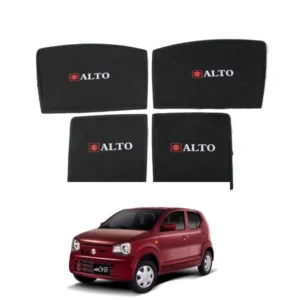Suzuki Alto New 660CC High Quality Sun Shade with Logo 4Pcs – Black – 2019-2024