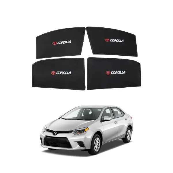 Toyota Corolla High Quality Sun Shade with Logo 4Pcs E28093 Black E28093 2014 2021