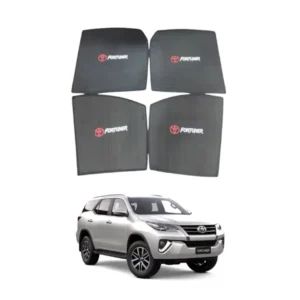 Toyota Fortuner High Quality Sun Shade with Logo 4Pcs – Black – 2016-2021