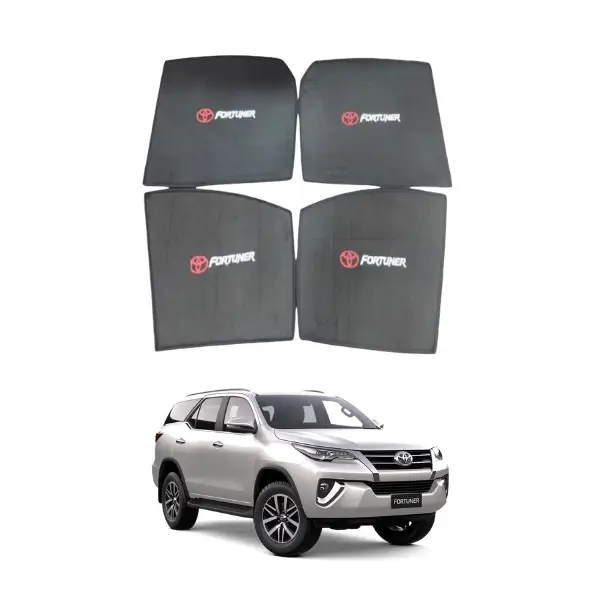 Toyota Fortuner High Quality Sun Shade with Logo 4Pcs E28093 Black E28093 2016 2021