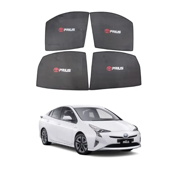 Toyota Prius High Quality Sun Shade with Logo 4Pcs E28093 Black E28093 2009 2015