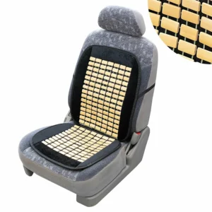 Plush Velvet Flat Massage Wooden Bead Car Seat Cover 2