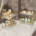 2-Layer Cosmetic Organizer Shelf – Makeup & Skincare Storage Rack