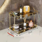 2-Layer Cosmetic Organizer Shelf – Makeup & Skincare Storage Rack
