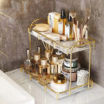 2-Layer Cosmetic Organizer Shelf – Makeup & Skincare Storage Rack