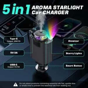 5-in-1 Car Charger with Starlight