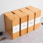 Bamboo Grain Storage Box – Airtight Square Container for Rice & Cereal