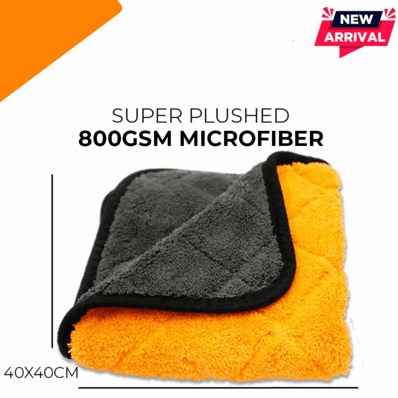 Car Cleaning Cloth – 800 GSM Plush Microfiber Towel, 40 × 40 cm