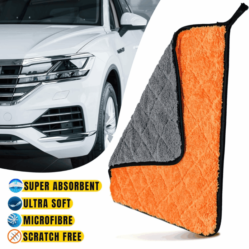 Car Cleaning Cloth – 800 GSM Plush Microfiber Towel, 40 × 40 cm