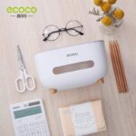 Multipurpose Desktop Tissue Box – 3-Compartment Organizer with Removable Lid