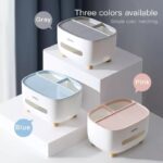 Multipurpose Desktop Tissue Box – 3-Compartment Organizer with Removable Lid