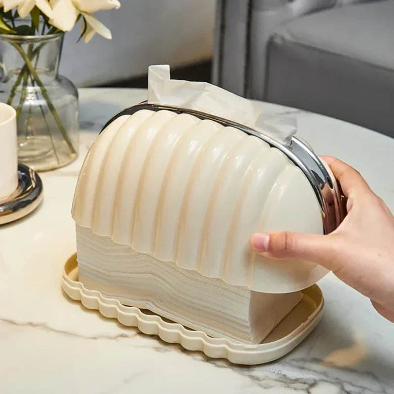 Shell Design Tissue Box – Decorative Shell-Shaped Tissue Holder