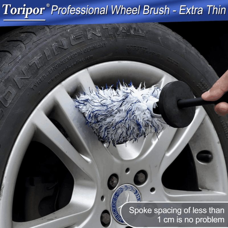 Tyre Wheel Cleaning Brush – Soft Microfiber Car Detailing Brush for Rims & Tires
