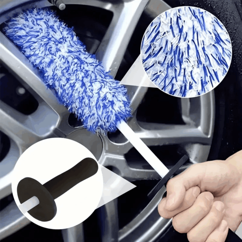 Tyre Wheel Cleaning Brush – Soft Microfiber Car Detailing Brush for Rims & Tires